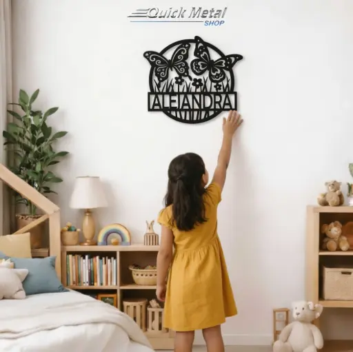 LW002- Butterfly Garden- Custom Name Sign