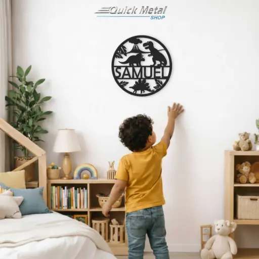 LW003-Dino World- Custom Name Sign